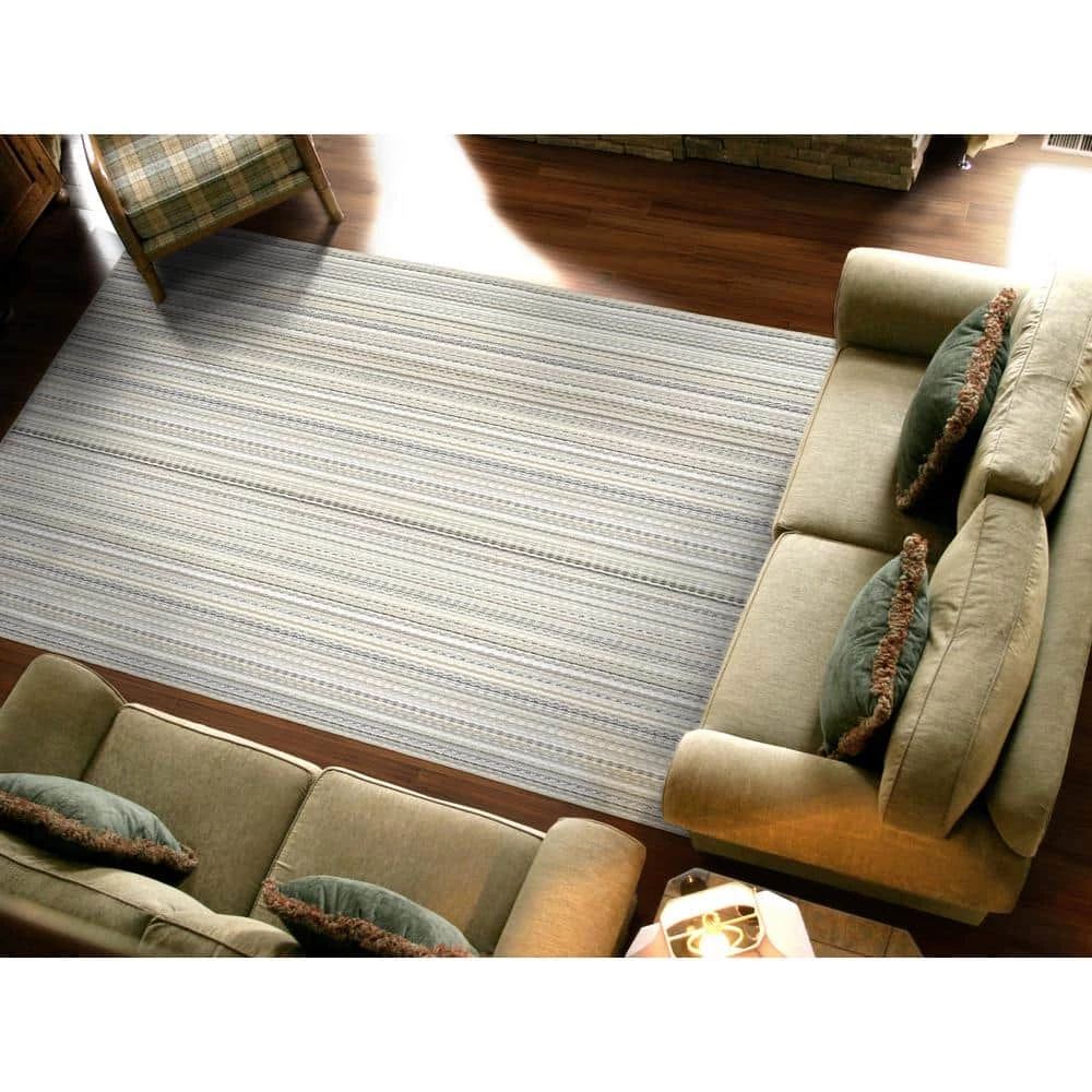 Carnival Stripe Earthtone 5 ft. x 7 ft. Area Rug by Garland Rug 8 Carnival Stripe Earthtone 5 ft. x 7 ft. Area Rug by Garland Rug - Image 6