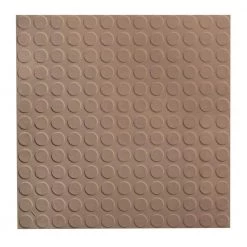 Vantage Circular Profile 19.69 in. x 19.69 in. Fig Rubber Tile by ROPPE