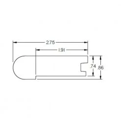 Griffon 0.75 in. Thick x 2.78 in. Wide x 78 in. Length Low Gloss Hardwood Stair Nose by ROPPE -ROPPE ONLINE STORE griffon roppe wood floor trim hsn0008 c3 1000