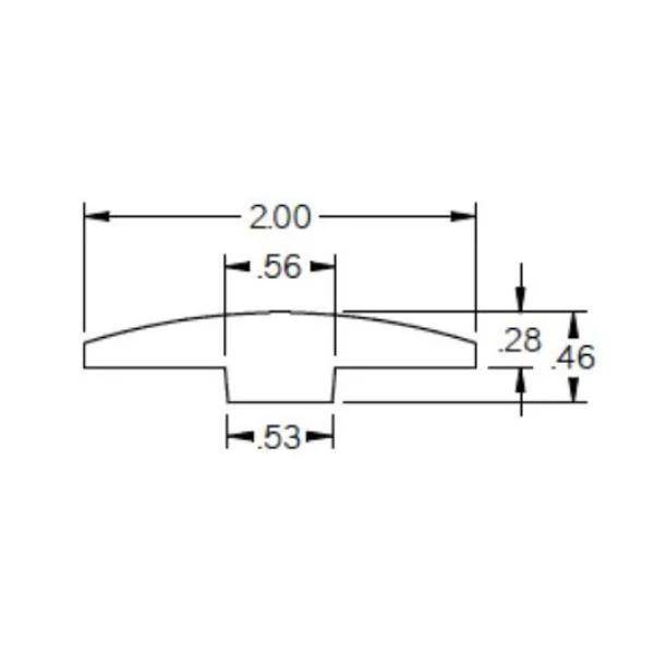 Hint 0.28 in. Thick x 2 in. Wide x 78 in. Length Wood T-Molding by ROPPE 4 Hint 0.28 in. Thick x 2 in. Wide x 78 in. Length Wood T-Molding by ROPPE - Image 2