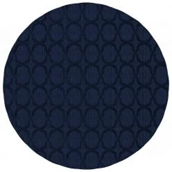 Sparta Indigo 5 ft. x 5 ft. Round Trellis Area Rug by Garland Rug