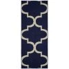 Large Quatrefoil Indigo/Ivory 2 ft. x 5 ft. Runner Rug by Garland Rug -ROPPE ONLINE STORE indigo ivory garland rug area rugs ll240w024060l5 64 1000