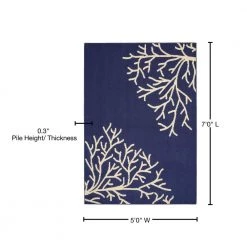Sea Coral Indigo/Ivory 5 ft. x 7 ft. Area Rug by Garland Rug 14 Sea Coral Indigo/Ivory 5 ft. x 7 ft. Area Rug by Garland Rug -ROPPE ONLINE STORE indigo ivory garland rug area rugs ll580a060084l5 76 1000
