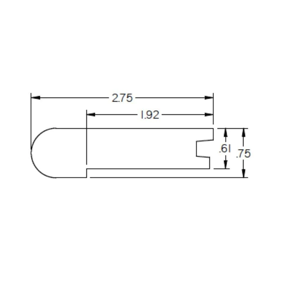 Lantern 0.625 in. Thick x 2.78 in. Wide x 78 in. Length Hardwood Stair Nose by ROPPE 4 Lantern 0.625 in. Thick x 2.78 in. Wide x 78 in. Length Hardwood Stair Nose by ROPPE - Image 2