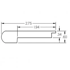 Laurel 0.375 in. Thick x 2.78 in. Wide x 78 in. Length Hardwood Stair Nose by ROPPE -ROPPE ONLINE STORE laurel roppe wood floor trim hsn0399 c3 1000