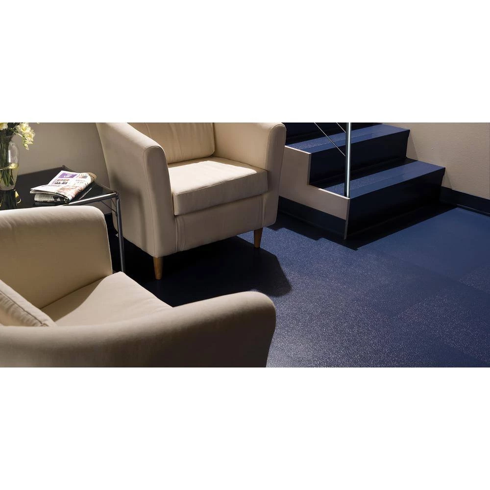 Hammered Pattern 19.69 in. x 19.69 in. Lunar Dust Rubber Tile by ROPPE 4 Hammered Pattern 19.69 in. x 19.69 in. Lunar Dust Rubber Tile by ROPPE - Image 2