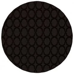 Sparta Mocha 5 ft. x 5 ft. Round Trellis Area Rug by Garland Rug