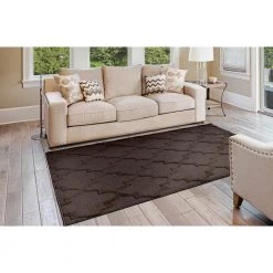 Quatro Mocha 9 ft. x 12 ft. Area Rug by Garland Rug -ROPPE ONLINE STORE mocha garland rug area rugs cl300n10814404 31 1000
