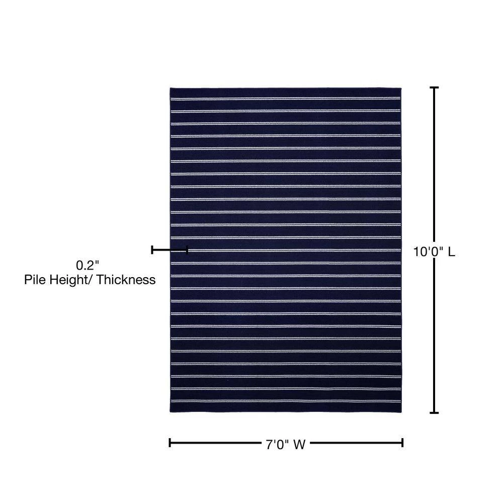 Avery Navy 7 ft. x 10 ft. Area Rug by Garland Rug 7 Avery Navy 7 ft. x 10 ft. Area Rug by Garland Rug - Image 5