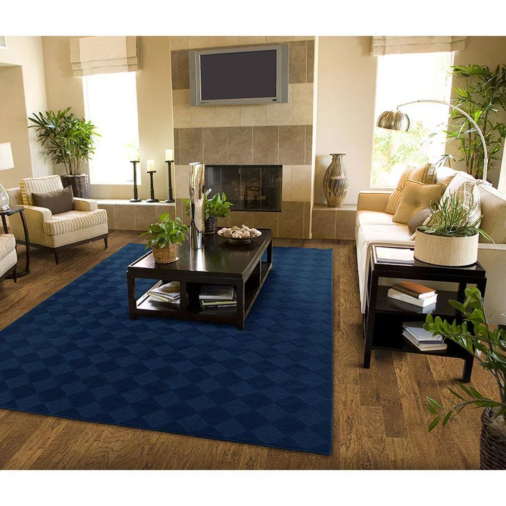 Diamond Navy 5 ft. x 7 ft. Area Rug Navy by Garland Rug 7 Diamond Navy 5 ft. x 7 ft. Area Rug Navy by Garland Rug - Image 5