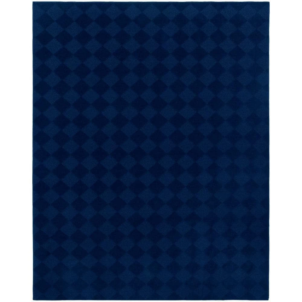 Diamond Navy 5 ft. x 7 ft. Area Rug Navy by Garland Rug 3 Diamond Navy 5 ft. x 7 ft. Area Rug Navy by Garland Rug