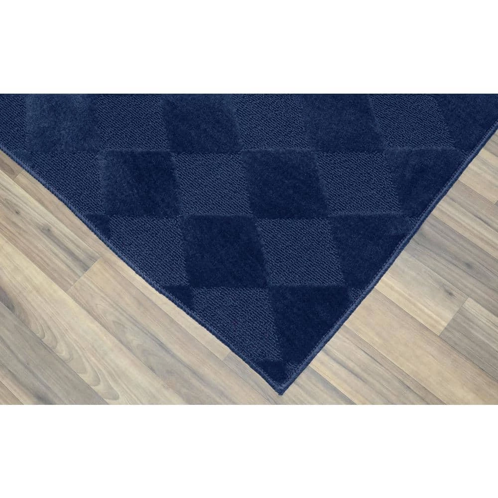 Diamond Navy 12 ft. x 12 ft. Area Rug by Garland Rug 4 Diamond Navy 12 ft. x 12 ft. Area Rug by Garland Rug - Image 2
