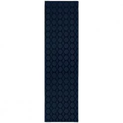Sparta 3 ft. x 12 ft. Navy Runner Rug by Garland Rug
