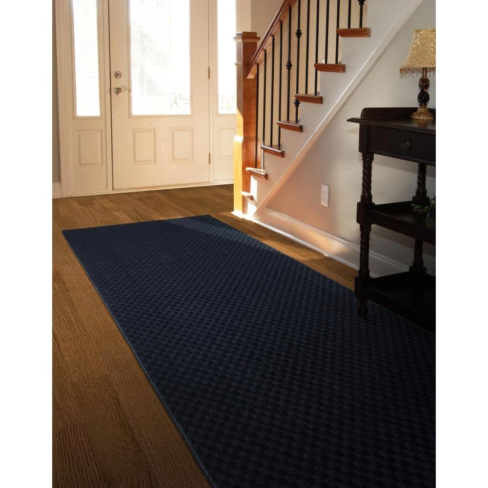 Medallion Navy 3 ft. x 12 ft. Runner Rug by Garland Rug 8 Medallion Navy 3 ft. x 12 ft. Runner Rug by Garland Rug - Image 6