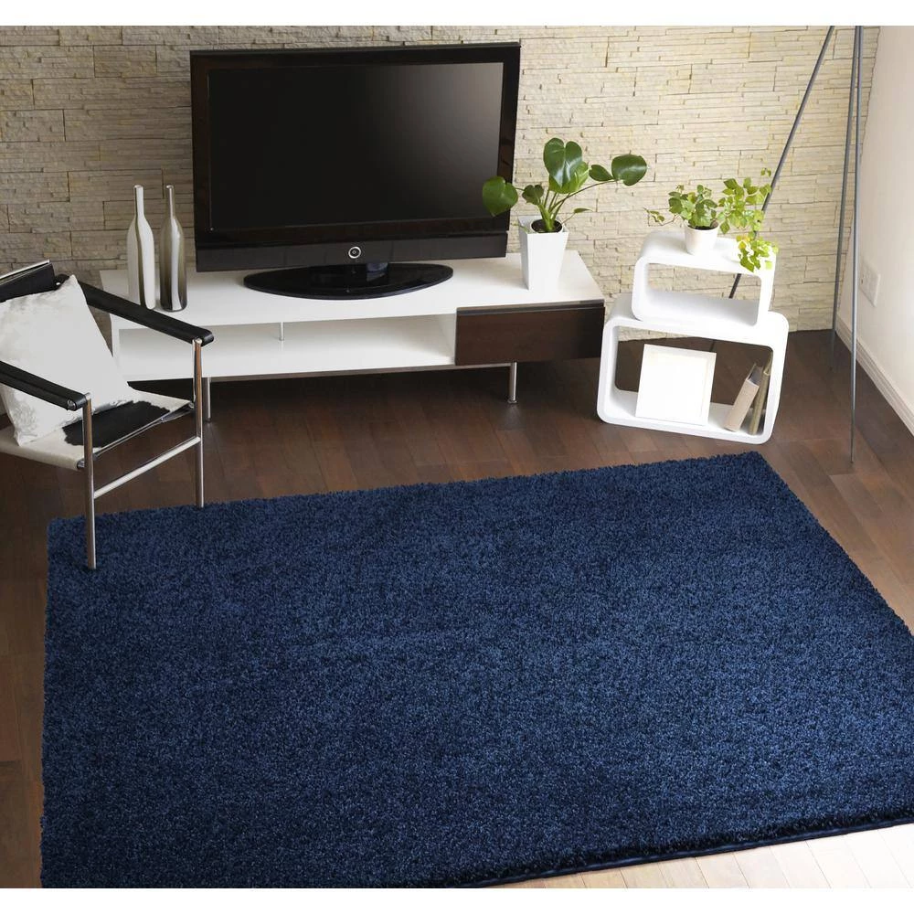 Skyline Shag Navy 9 Ft. x 12 Ft. Area Rug by Garland Rug 8 Skyline Shag Navy 9 Ft. x 12 Ft. Area Rug by Garland Rug - Image 6