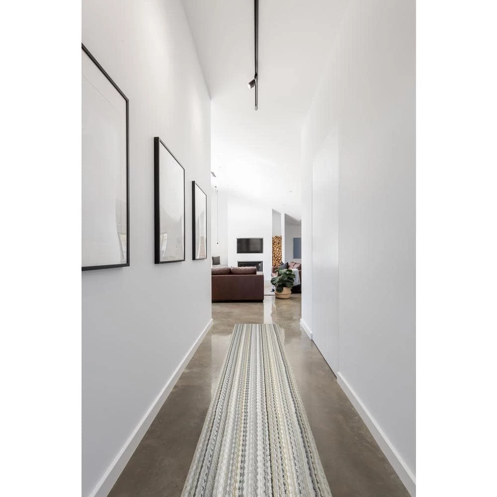 Carnival Stripe Random Earth Tone 2 ft. x 12 ft. Runner Rug by Garland Rug 7 Carnival Stripe Random Earth Tone 2 ft. x 12 ft. Runner Rug by Garland Rug - Image 5