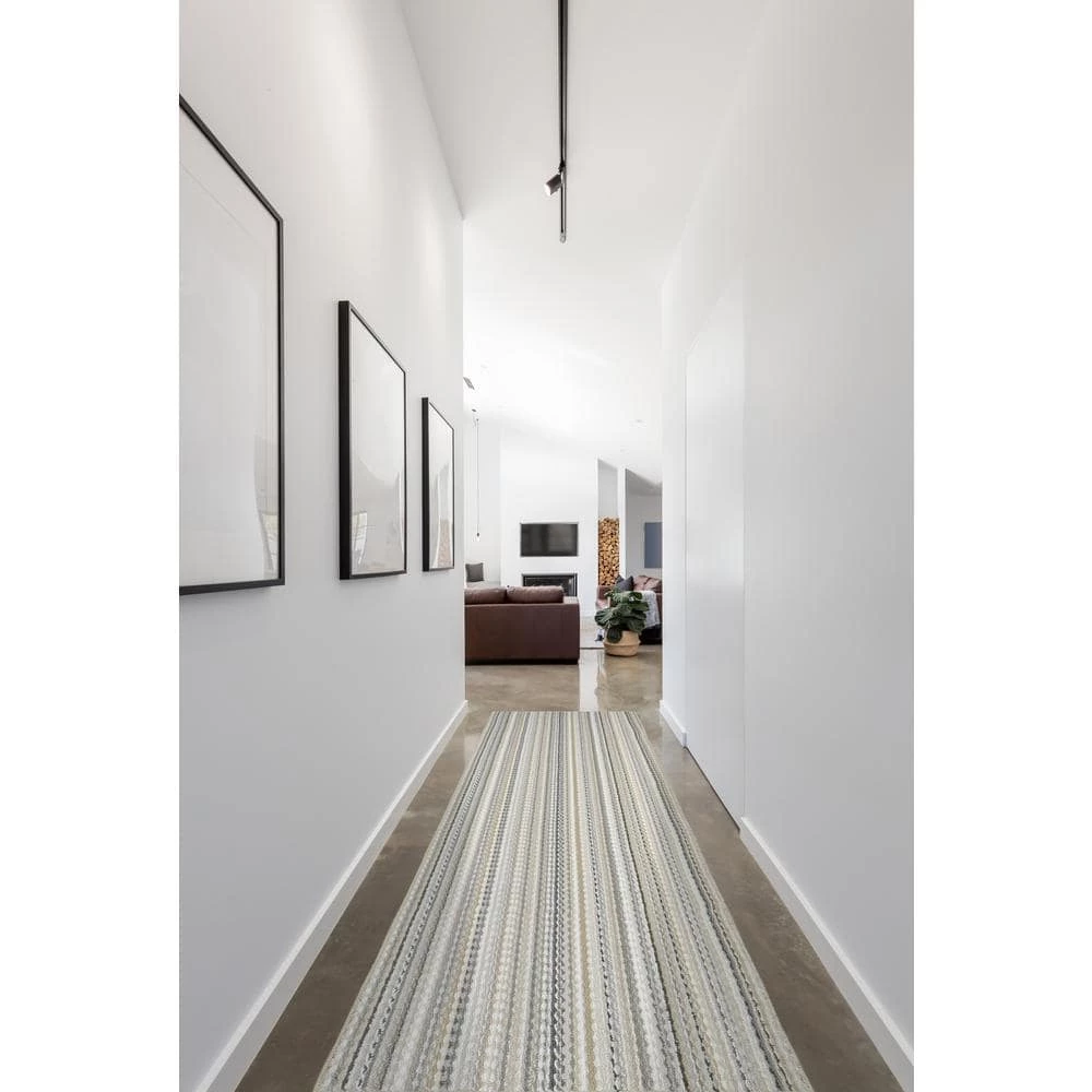 Carnival Stripe Random Earth Tone 3 ft. x 12 ft. Runner Rug by Garland Rug 7 Carnival Stripe Random Earth Tone 3 ft. x 12 ft. Runner Rug by Garland Rug - Image 5