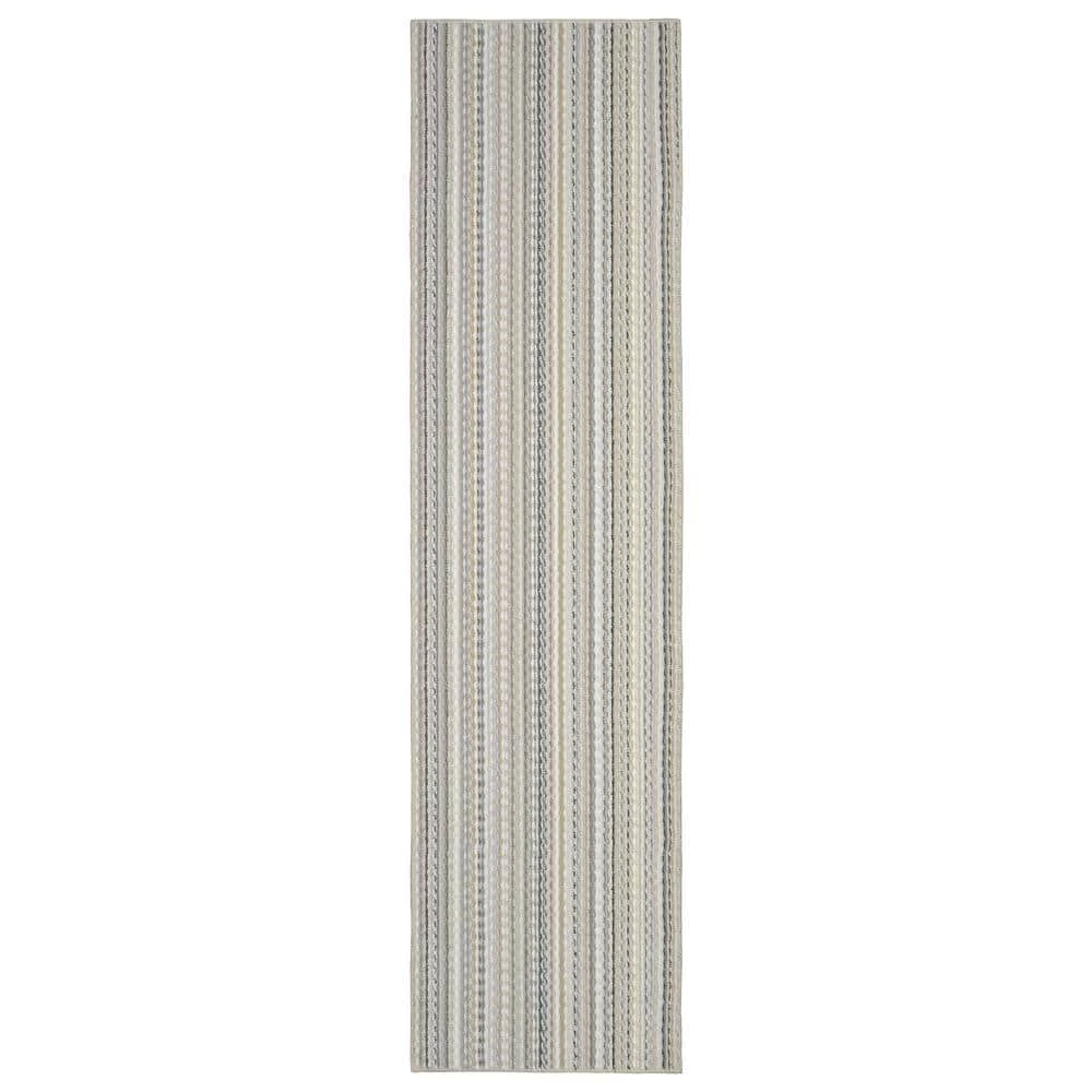 Carnival Stripe Random Earth Tone 3 ft. x 12 ft. Runner Rug by Garland Rug 3 Carnival Stripe Random Earth Tone 3 ft. x 12 ft. Runner Rug by Garland Rug