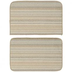 Carnival Random Earth Tone 18 in. x 28 in. Stripe (2-Piece) Rug Set by Garland Rug