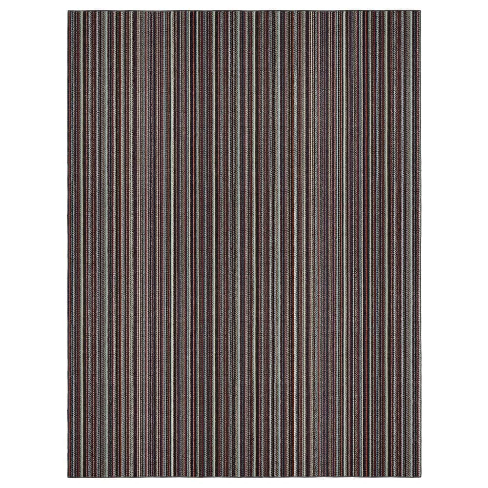 Carnival Stripe Random Multi-Color 7 ft. 6 in. x 9 ft. 3 in. Area Rug by Garland Rug 3 Carnival Stripe Random Multi-Color 7 ft. 6 in. x 9 ft. 3 in. Area Rug by Garland Rug