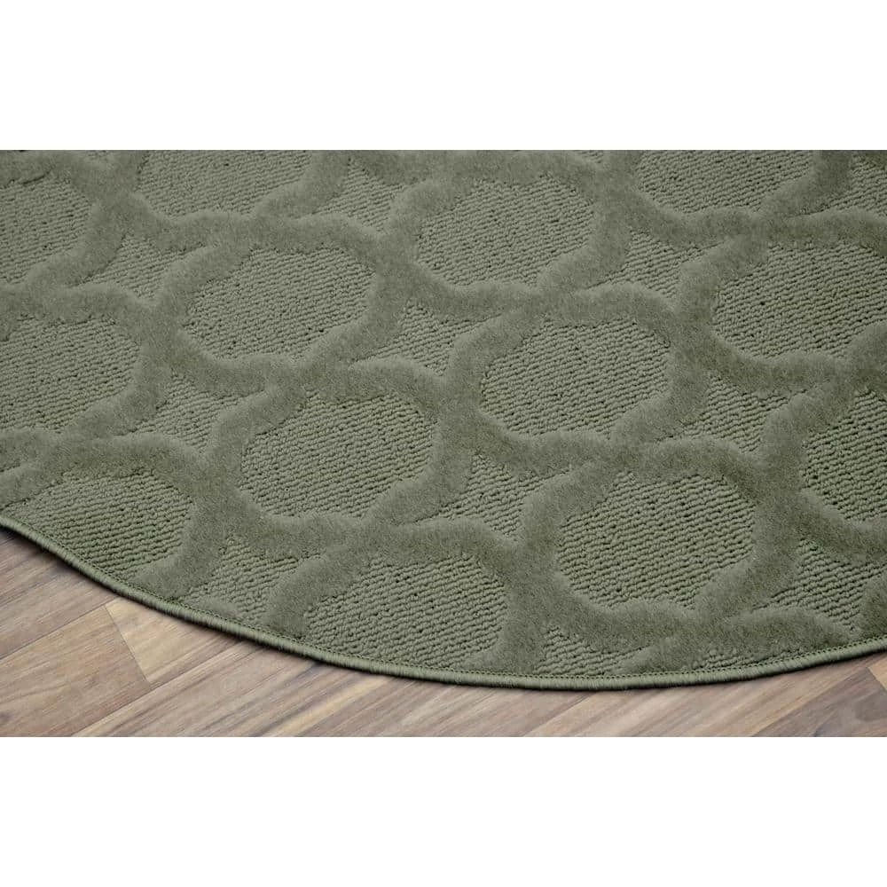 Sparta Sage 5 ft. Round Area Rug by Garland Rug 4 Sparta Sage 5 ft. Round Area Rug by Garland Rug - Image 2
