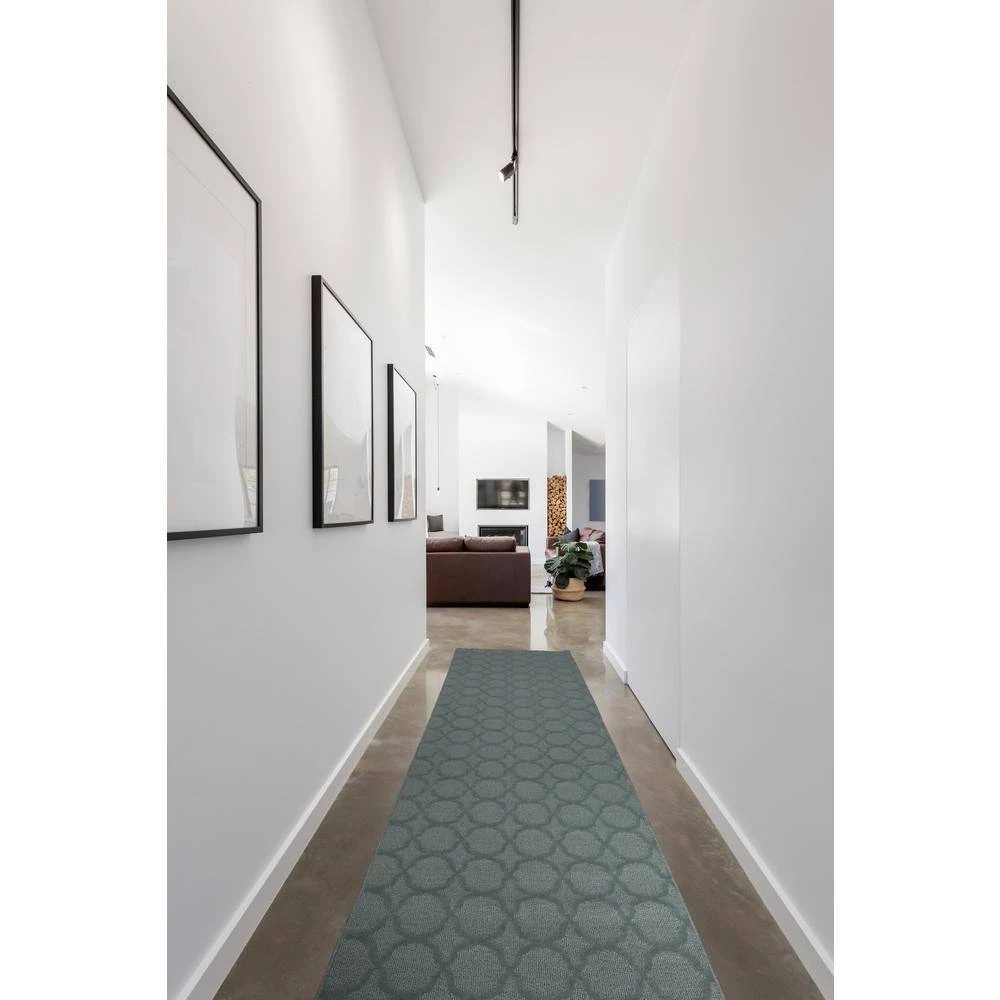 Sparta 3 ft. x 12 ft. Seafoam Runner Rug by Garland Rug 8 Sparta 3 ft. x 12 ft. Seafoam Runner Rug by Garland Rug - Image 6