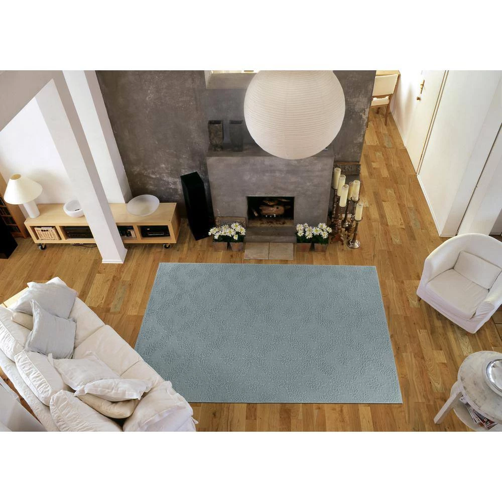 Charleston Seafoam 12 ft. x 12 ft. Area Rug by Garland Rug 8 Charleston Seafoam 12 ft. x 12 ft. Area Rug by Garland Rug - Image 6