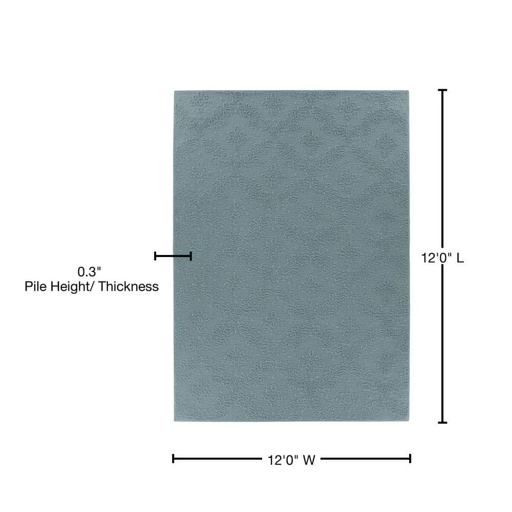 Charleston Seafoam 12 ft. x 12 ft. Area Rug by Garland Rug 7 Charleston Seafoam 12 ft. x 12 ft. Area Rug by Garland Rug - Image 5