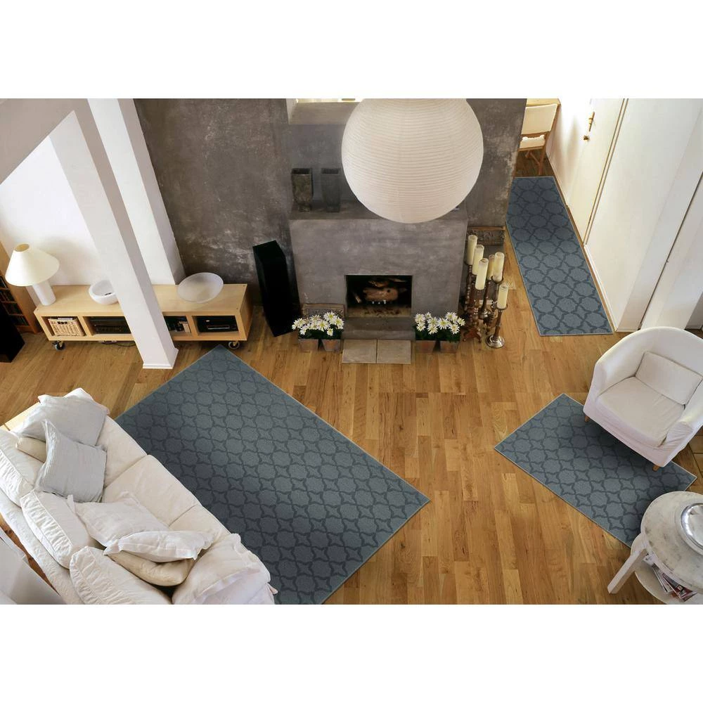 Sparta Sea Foam 5 ft. x 7 ft. 3-Piece Rug Set by Garland Rug 7 Sparta Sea Foam 5 ft. x 7 ft. 3-Piece Rug Set by Garland Rug - Image 5