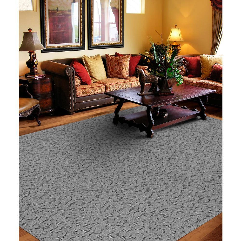 Ivy Silver 5 ft. x 7 ft. Floral Area Rug by Garland Rug 8 Ivy Silver 5 ft. x 7 ft. Floral Area Rug by Garland Rug - Image 6