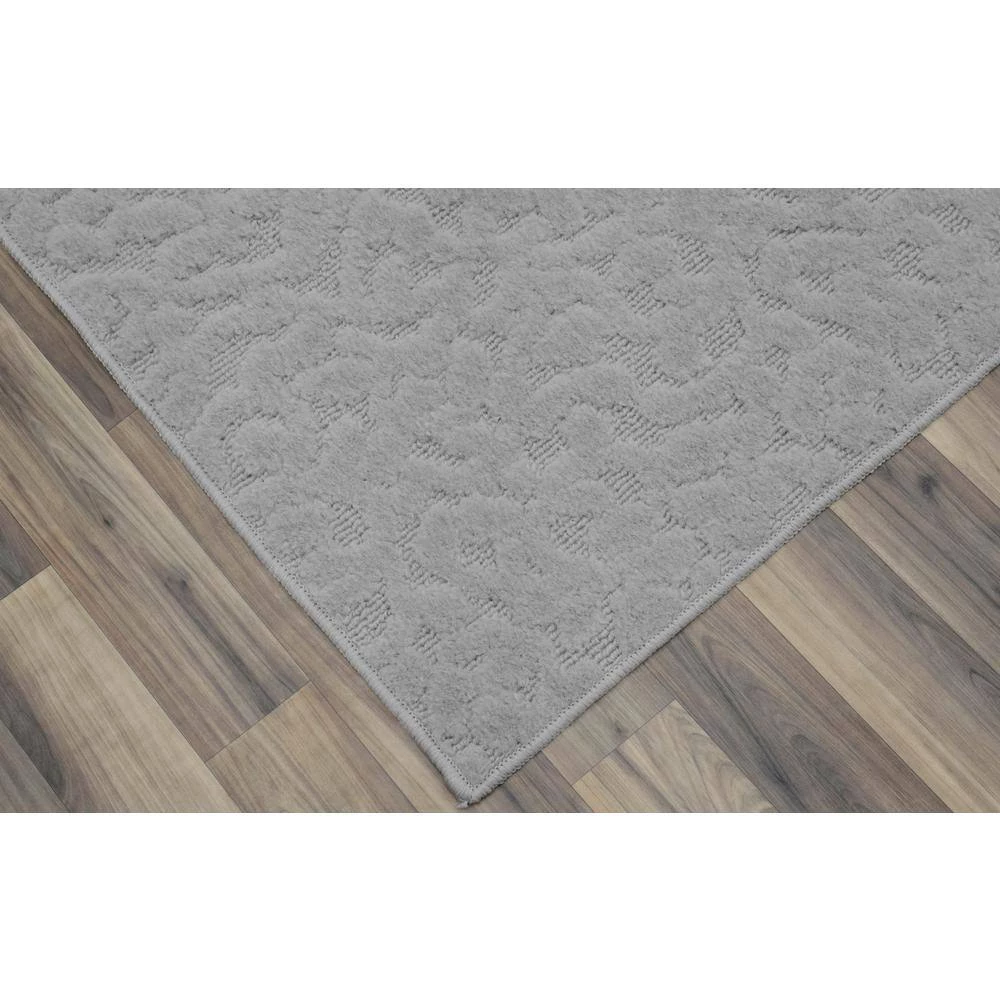 Ivy Silver 5 ft. x 7 ft. Floral Area Rug by Garland Rug 4 Ivy Silver 5 ft. x 7 ft. Floral Area Rug by Garland Rug - Image 2