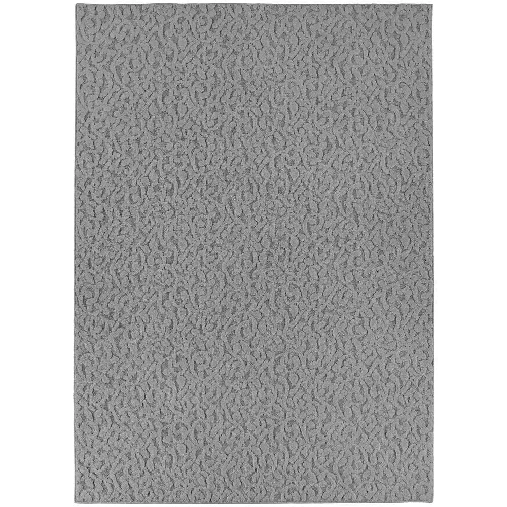Ivy Silver 7 ft. 6 in. x 9 ft. 6 in. Floral Area Rug by Garland Rug 3 Ivy Silver 7 ft. 6 in. x 9 ft. 6 in. Floral Area Rug by Garland Rug