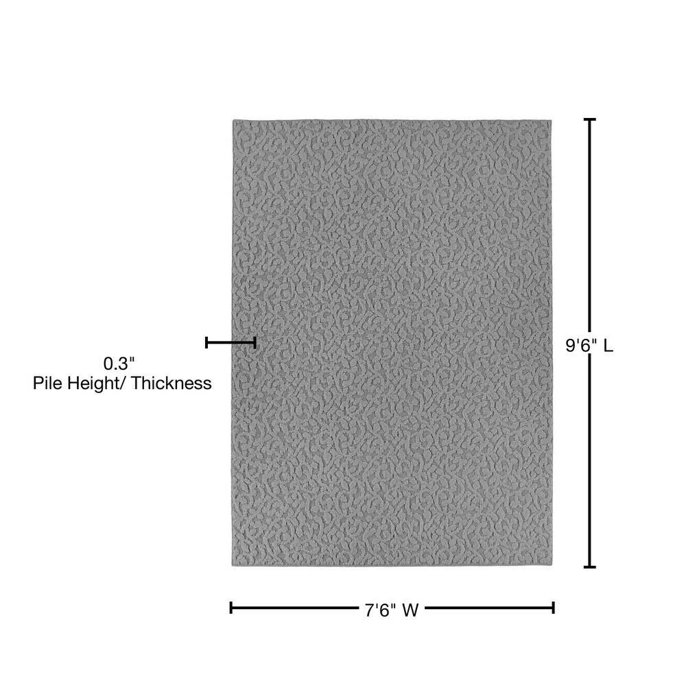 Ivy Silver 7 ft. 6 in. x 9 ft. 6 in. Floral Area Rug by Garland Rug 7 Ivy Silver 7 ft. 6 in. x 9 ft. 6 in. Floral Area Rug by Garland Rug - Image 5