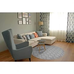 Sparta Silver 5 ft. x 5 ft. Round Trellis Area Rug by Garland Rug -ROPPE ONLINE STORE silver garland rug area rugs cl100n060rd7 31 1000