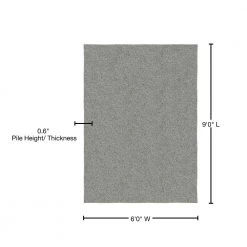 Skyline Shag Silver 6 Ft. x 9 Ft. Area Rug by Garland Rug -ROPPE ONLINE STORE silver garland rug area rugs sksh0n072108d7 76 1000