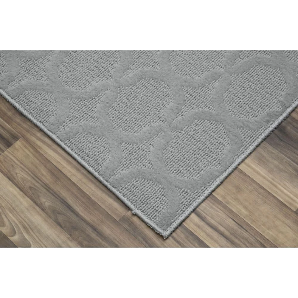 Sparta Silver 5 ft. x 7 ft. 3-Piece Rug Set by Garland Rug 4 Sparta Silver 5 ft. x 7 ft. 3-Piece Rug Set by Garland Rug - Image 2