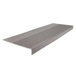 Light Duty Ribbed Design Slate 12-1/4 in. x 36 in. Rubber Square Nose Stair Tread by ROPPE