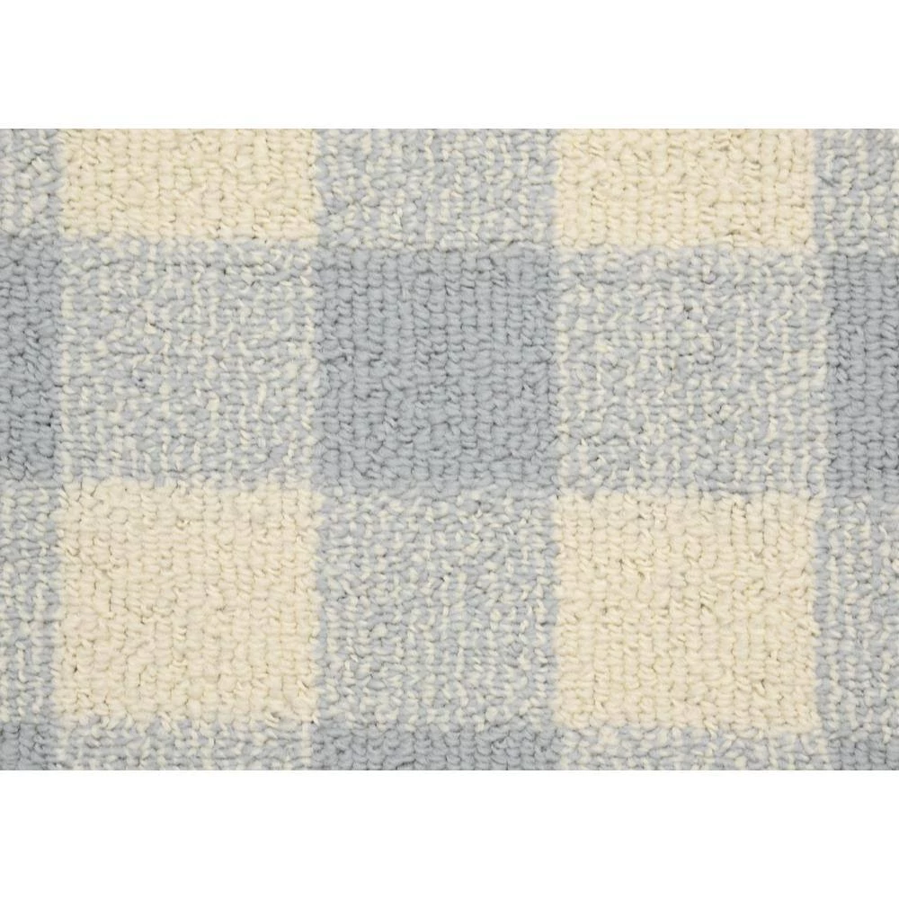 Country Living Soft Silver/Ivory 5 ft. x 7 ft. Checker Board Polypropylene Area Rug by Garland Rug 6 Country Living Soft Silver/Ivory 5 ft. x 7 ft. Checker Board Polypropylene Area Rug by Garland Rug - Image 4