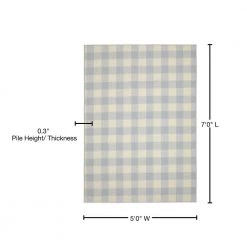 Country Living Soft Silver/Ivory 5 ft. x 7 ft. Checker Board Polypropylene Area Rug by Garland Rug 12 Country Living Soft Silver/Ivory 5 ft. x 7 ft. Checker Board Polypropylene Area Rug by Garland Rug -ROPPE ONLINE STORE soft silver ivory garland rug area rugs ll920n06008443 76 1000