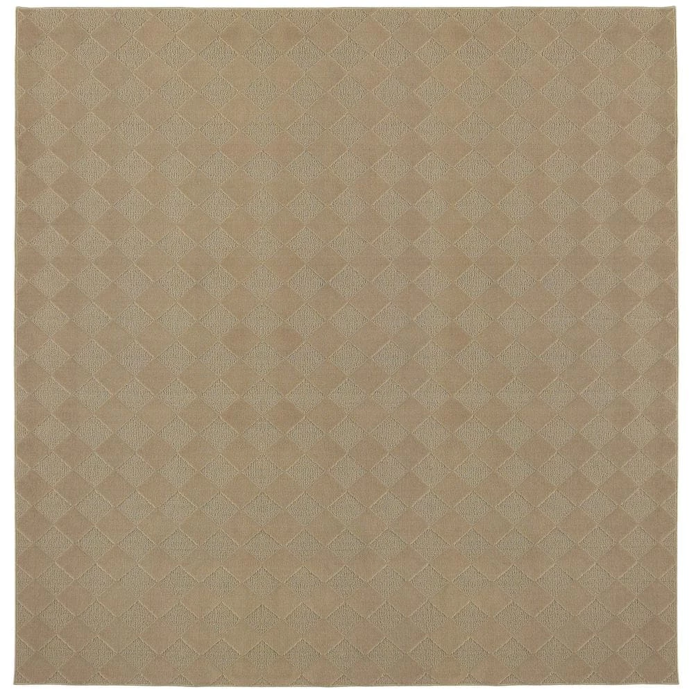 Diamond Tan 12 ft. x 12 ft. Area Rug by Garland Rug 3 Diamond Tan 12 ft. x 12 ft. Area Rug by Garland Rug