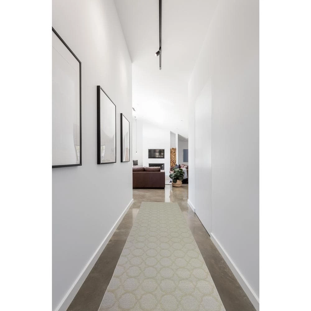 Sparta Tan 3 ft. x 8 ft. Trellis Runner Rug by Garland Rug 8 Sparta Tan 3 ft. x 8 ft. Trellis Runner Rug by Garland Rug - Image 6