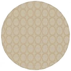 Sparta Tan 5 ft. x 5 ft. Round Trellis Area Rug by Garland Rug