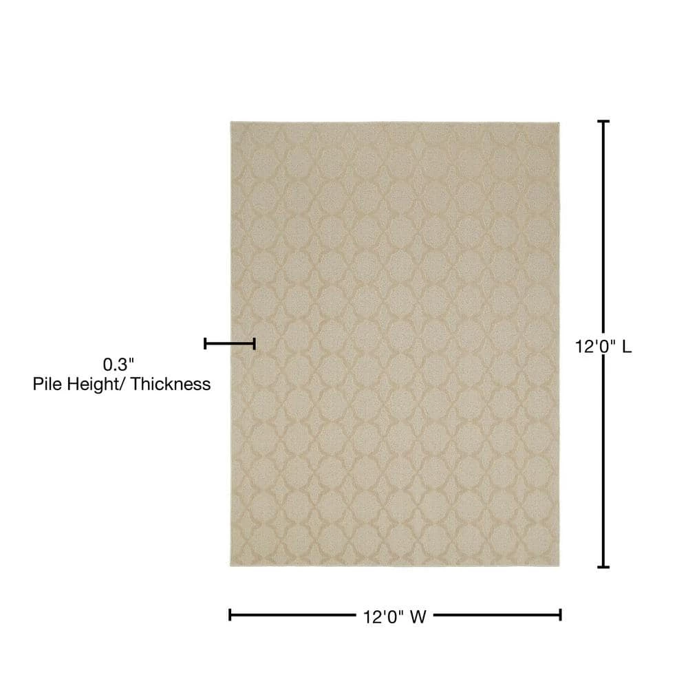 Sparta 12 Ft. x 12 Ft. Area Rug Tan by Garland Rug 7 Sparta 12 Ft. x 12 Ft. Area Rug Tan by Garland Rug - Image 5