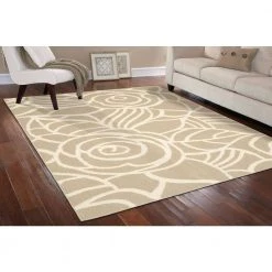 Rhapsody Tan/Ivory 8 ft. x 10 ft. Area Rug by Garland Rug -ROPPE ONLINE STORE tan ivory garland rug area rugs ll340a096120g3 31 1000