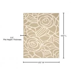 Rhapsody Tan/Ivory 8 ft. x 10 ft. Area Rug by Garland Rug -ROPPE ONLINE STORE tan ivory garland rug area rugs ll340a096120g3 76 1000
