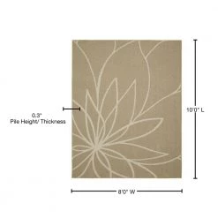 Grand Floral Tan/Ivory 8 ft. x 10 ft. Area Rug by Garland Rug 12 Grand Floral Tan/Ivory 8 ft. x 10 ft. Area Rug by Garland Rug -ROPPE ONLINE STORE tan ivory garland rug area rugs ll460a096120g3 76 1000