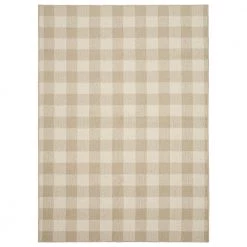 Country Living Tan/Ivory 5 ft. x 7 ft. Checker Board Area Rug by Garland Rug