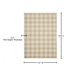 Country Living Tan/Ivory 7 ft. x 10 ft. Checker Board Polypropylene Area Rug by Garland Rug -ROPPE ONLINE STORE tan ivory garland rug area rugs ll920n084120g3 76 1000