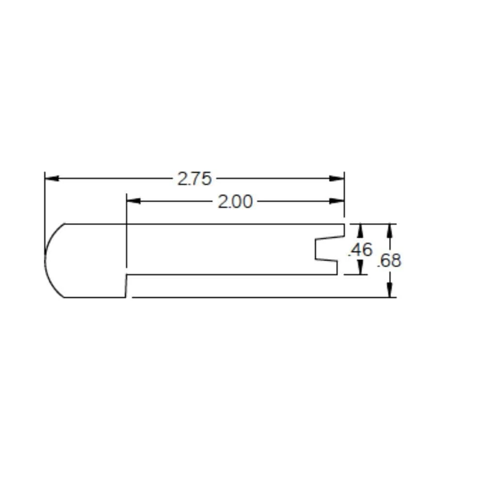 Tesa 0.5 in. Thick x 2.78 in. Wide x 78 in. Length Hardwood Stair Nose by ROPPE 4 Tesa 0.5 in. Thick x 2.78 in. Wide x 78 in. Length Hardwood Stair Nose by ROPPE - Image 2