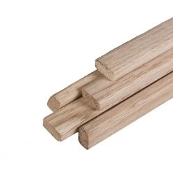 Unfinished 0.25 in. Thick x 0.5 in. Wide x 42 in. Length Wood Spline (5-Pack) by ROPPE